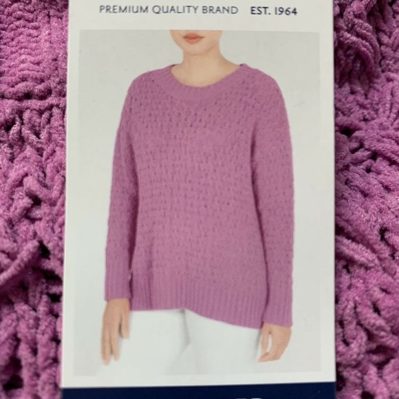 Seven 7 Women Sweater Size XX Large Lila/wild orchid Textured‎ Chenille Pullover - Picture 1 of 7